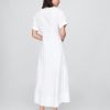Midi-Hemdkleid aus Popeline mit Rollkragen