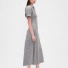 Midi-Hemdkleid aus Popeline mit Rollkragen