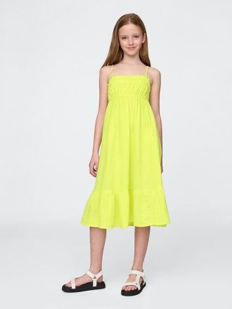 Midikleid aus Crinkle-Gaze  für Kinder