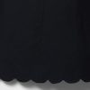 Midikleid aus Leinenmischung mit Wellenkante