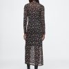 Midikleid aus Netzstoff