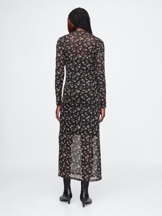 Midikleid aus Netzstoff