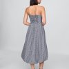 Midikleid aus Popeline mit Vichy-Karomuster Midikleid aus Popeline mit Vichy-Karomuster