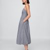 Midikleid aus Popeline mit Vichy-Karomuster Midikleid aus Popeline mit Vichy-Karomuster
