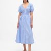 Midikleid mit Puffärmeln