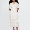 Midikleid mit Spitzenbesatz