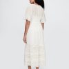 Midikleid mit Spitzenbesatz