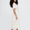 Midikleid mit Spitzenbesatz