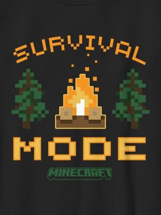 Minecraft-Überlebensmodus-Grafik-T-Shirt für Kinder