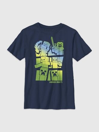 Minecraft Steve und Alex VS Mobs Grafik-T-Shirt für Kinder