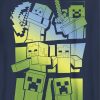 Minecraft Steve und Alex VS Mobs Grafik-T-Shirt für Kinder