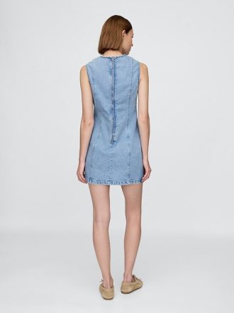 Mini-Etuikleid aus Denim