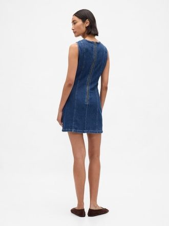 Mini-Etuikleid aus Denim