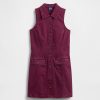 Mini-Etuikleid aus Denim mit Kragen Mini-Etuikleid aus Denim mit Kragen