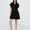 Mini-Hemdkleid aus Baumwollgaze Mini-Hemdkleid aus Baumwollgaze