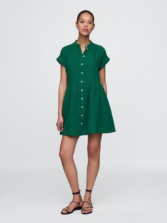 Mini-Hemdkleid aus Baumwollgaze