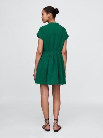 Mini-Hemdkleid aus Baumwollgaze
