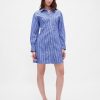 Mini-Hemdkleid aus Bio-Baumwollpopeline Mini-Hemdkleid aus Bio-Baumwollpopeline