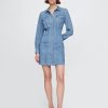Mini-Hemdkleid aus Western-Denim Mini-Hemdkleid aus Western-Denim