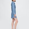 Mini-Hemdkleid aus Western-Denim Mini-Hemdkleid aus Western-Denim