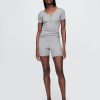 Mini Rib Pyjama-Shorts