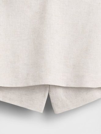 Mini-Skort aus Leinenmischung