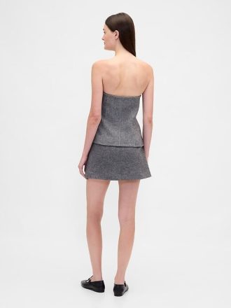 Mini-Skort mit Fischgrätenmuster