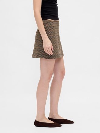 Mini-Skort mit Fischgrätenmuster