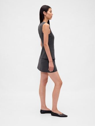 Mini-Skort mit Fischgrätenmuster
