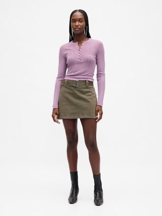 Mini-Skort mit Gürtel