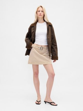Mini-Skort mit Gürtel