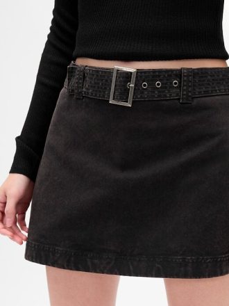 Mini-Skort mit Gürtel