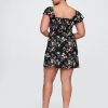Minikleid aus Crêpe mit Flatterärmeln Minikleid aus Crêpe mit Flatterärmeln