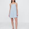 Minikleid aus Denim mit Blasenmuster Minikleid aus Denim mit Blasenmuster