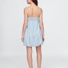 Minikleid aus Denim mit Blasenmuster Minikleid aus Denim mit Blasenmuster