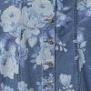Minikleid aus Denim mit Blumenmuster Minikleid aus Denim mit Blumenmuster