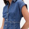 Minikleid aus Denim mit Nähten Minikleid aus Denim mit Nähten