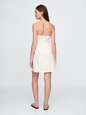 Minikleid aus Leinenmischung