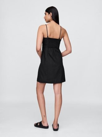 Minikleid aus Leinenmischung