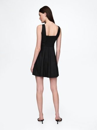 Minikleid aus Leinenmischung