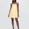 Minikleid aus Leinenmischung mit Ballonärmeln Minikleid aus Leinenmischung mit Ballonärmeln