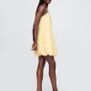 Minikleid aus Leinenmischung mit Ballonärmeln Minikleid aus Leinenmischung mit Ballonärmeln