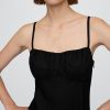 Minikleid aus Leinenmischung mit gerafftem Oberteil Minikleid aus Leinenmischung mit gerafftem Oberteil