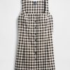 Minikleid aus Leinenmischung mit Knopfleiste vorne Minikleid aus Leinenmischung mit Knopfleiste vorne