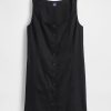 Minikleid aus Leinenmischung mit Knopfleiste vorne Minikleid aus Leinenmischung mit Knopfleiste vorne