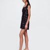 Minikleid mit Flügelärmeln aus Leinenmischung Minikleid mit Flügelärmeln aus Leinenmischung