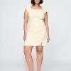 Minikleid mit Flügelärmeln aus Leinenmischung Minikleid mit Flügelärmeln aus Leinenmischung