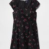 Minikleid mit Flügelärmeln aus Leinenmischung Minikleid mit Flügelärmeln aus Leinenmischung