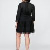 Minikleid mit Spitzenbesatz