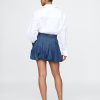 Minirock aus Denim mit Blasenmuster